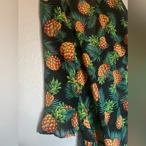 Boohoo Women’s size 16 Tropical Pineapple Print Cover-Up - Picture 8 of 11